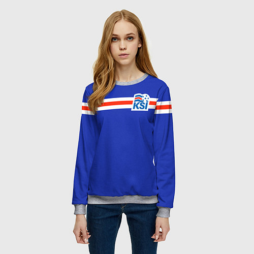 Женский свитшот KSI ICELAND SPORT / 3D-Меланж – фото 3