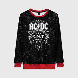Свитшот женский AC/DC: Run For Your Life, цвет: 3D-красный