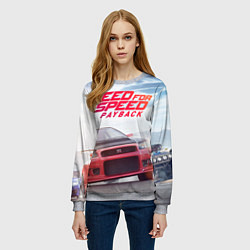 Свитшот женский Need for Speed: Payback, цвет: 3D-меланж — фото 2