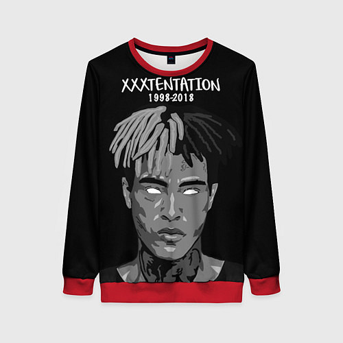 Женский свитшот XXXTentacion: 1998-2018 / 3D-Красный – фото 1