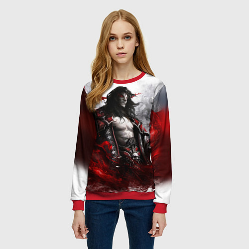 Женский свитшот Castlevania: Lords of Shadow / 3D-Красный – фото 3