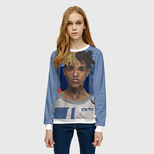 Женский свитшот XXXTentacion Art / 3D-Белый – фото 3