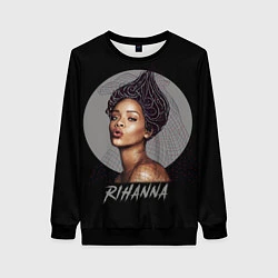 Свитшот женский Rihanna, цвет: 3D-черный