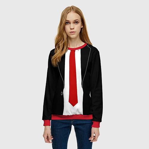 Женский свитшот Hitman 47 / 3D-Красный – фото 3