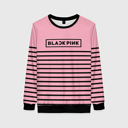 Свитшот женский Black Pink: Black Stripes, цвет: 3D-черный