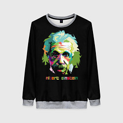 Свитшот женский Albert Einstein, цвет: 3D-меланж