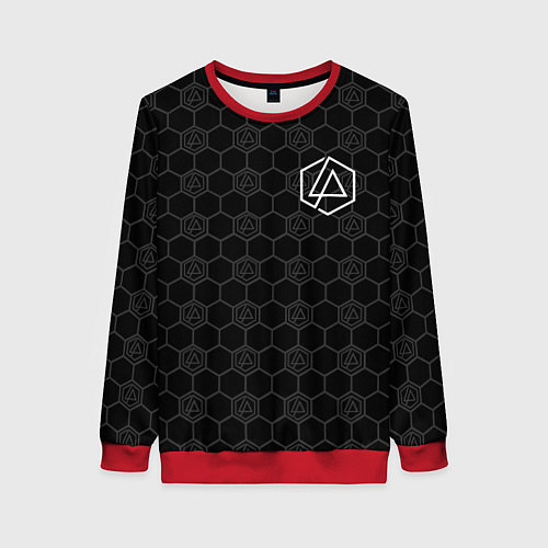 Женский свитшот Linkin Park: Black Carbon / 3D-Красный – фото 1