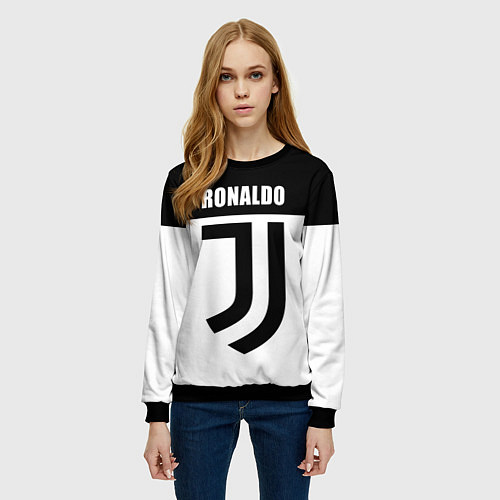 Женский свитшот Ronaldo Juve / 3D-Черный – фото 3