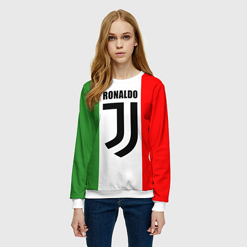 Женский свитшот Ronaldo Juve Italy / 3D-Белый – фото 3