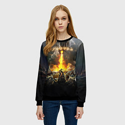 Свитшот женский TES: Dragon Flame, цвет: 3D-черный — фото 2