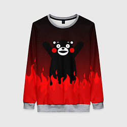 Женский свитшот Kumamon: Hell Flame