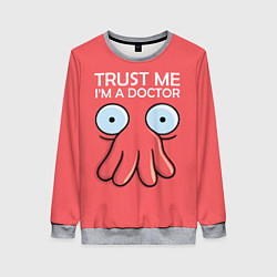 Свитшот женский Trust Me I'm a Doctor, цвет: 3D-меланж