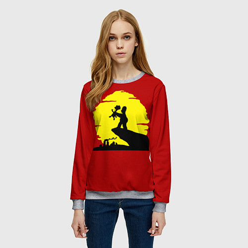 Женский свитшот Гомер и барт / 3D-Меланж – фото 3