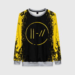 Свитшот женский 21 Pilots: Yellow & Black, цвет: 3D-меланж