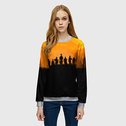 Свитшот женский Red Dead Redemption: Orange Sun, цвет: 3D-меланж — фото 2