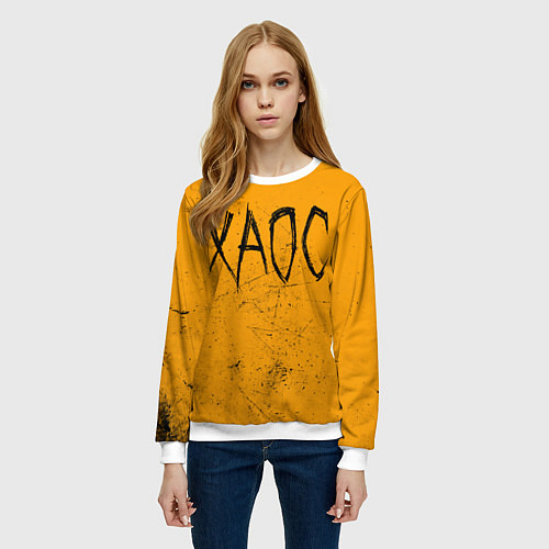 Женский свитшот GONE Fludd ХАОС / 3D-Белый – фото 3