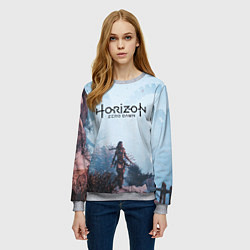 Свитшот женский Horizon Zero Dawn, цвет: 3D-меланж — фото 2
