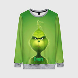 Свитшот женский Гринч, цвет: 3D-меланж
