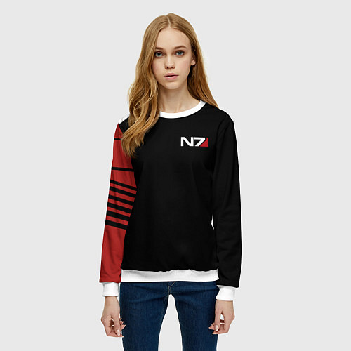 Женский свитшот MASS EFFECT N7 / 3D-Белый – фото 3