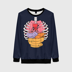 Женский свитшот Внутри меня котики