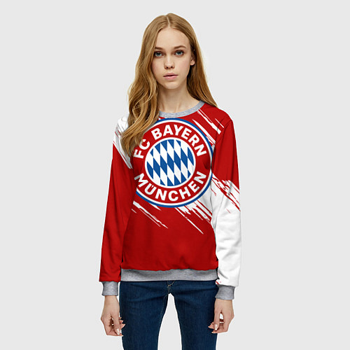 Женский свитшот ФК Бавария / 3D-Меланж – фото 3