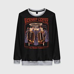 Свитшот женский Worship Coffee, цвет: 3D-меланж