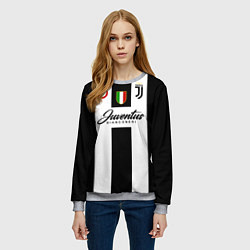 Свитшот женский Ювентус, цвет: 3D-меланж — фото 2