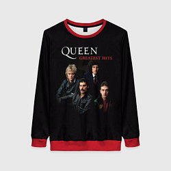 Свитшот женский Queen: Greatests Hits, цвет: 3D-красный