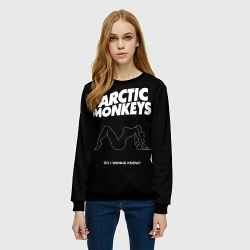 Женский свитшот Arctic Monkeys: Do i wanna know? / 3D-Черный – фото 3
