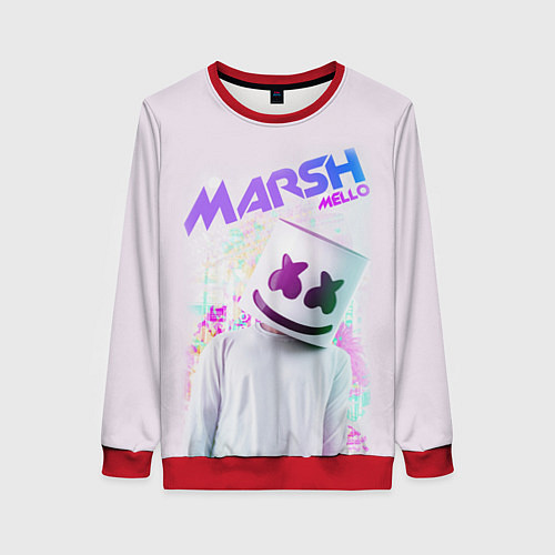 Женский свитшот Marshmello: New DJ / 3D-Красный – фото 1