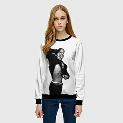 Свитшот женский ASAP Rocky: White Fashion, цвет: 3D-черный — фото 2