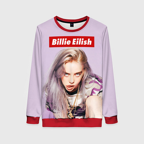 Женский свитшот Billie Eilish: Bored / 3D-Красный – фото 1