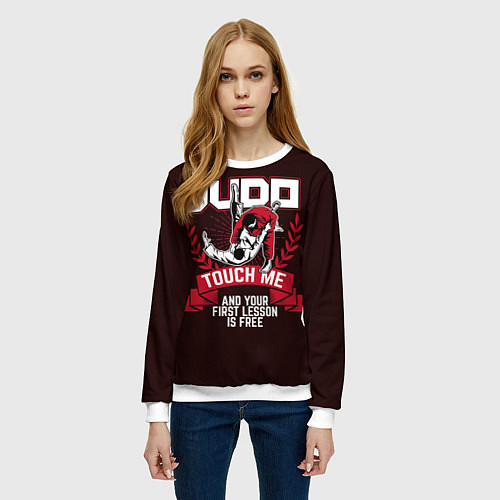 Женский свитшот Judo: Touch Me / 3D-Белый – фото 3