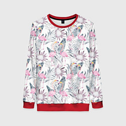 Женский свитшот Тропические фламинго