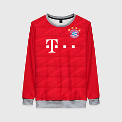 Свитшот женский FC Bayern: Home 19-20, цвет: 3D-меланж