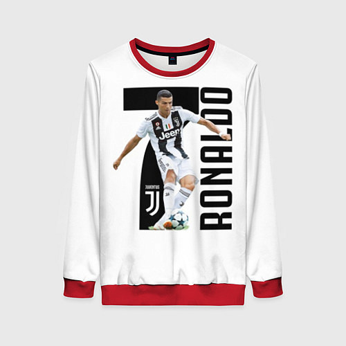 Женский свитшот Ronaldo the best / 3D-Красный – фото 1