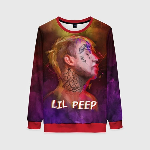 Женский свитшот Lil Peep ART / 3D-Красный – фото 1