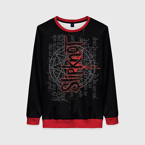Женский свитшот Slipknot: Pentagram / 3D-Красный – фото 1