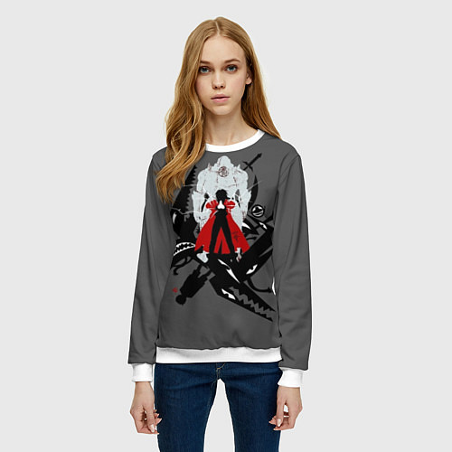 Женский свитшот Стальной алхимик / 3D-Белый – фото 3