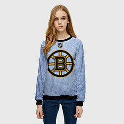 Свитшот женский Boston Bruins: Hot Ice, цвет: 3D-черный — фото 2