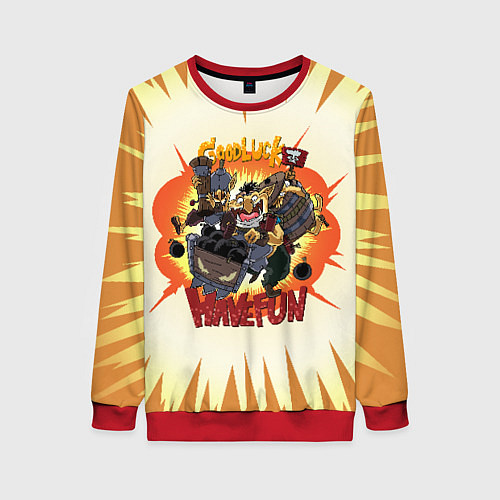 Женский свитшот Techies габен - Have Fun! / 3D-Красный – фото 1