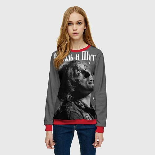 Женский свитшот Король и Шут / 3D-Красный – фото 3