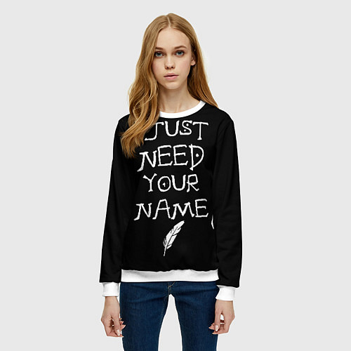 Женский свитшот Your name / 3D-Белый – фото 3