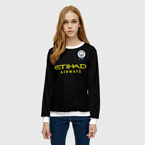 Женский свитшот De Bruyne away 19-20 / 3D-Белый – фото 3