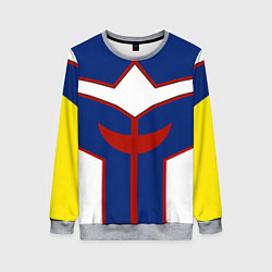 Свитшот женский ALL MIGHT MY HERO ACADEMIA MHA МОЯ ГЕРОЙСКАЯ АКАДЕ, цвет: 3D-меланж