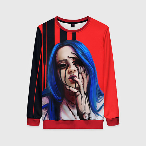 Женский свитшот Billie Eilish: Demon / 3D-Красный – фото 1