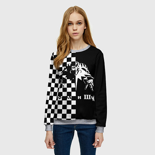 Женский свитшот Король и Шут / 3D-Меланж – фото 3