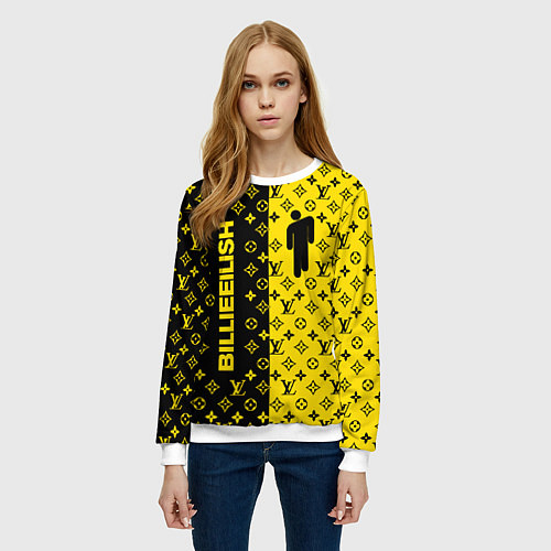 Женский свитшот BILLIE EILISH x LV Yellow / 3D-Белый – фото 3