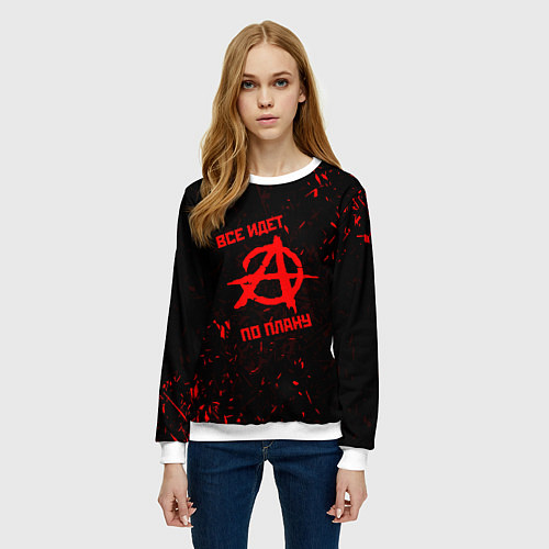 Женский свитшот ГРАЖДАНСКАЯ ОБОРОНА / 3D-Белый – фото 3