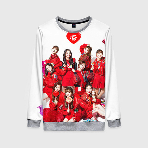 Женский свитшот TWICE / 3D-Меланж – фото 1